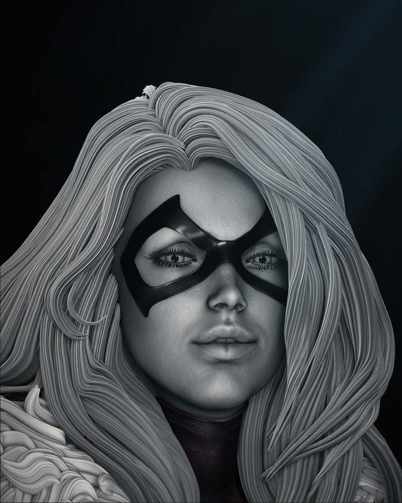 Black Cat - Bust Portrait