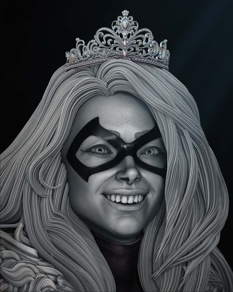 Black Cat - Bust Portrait