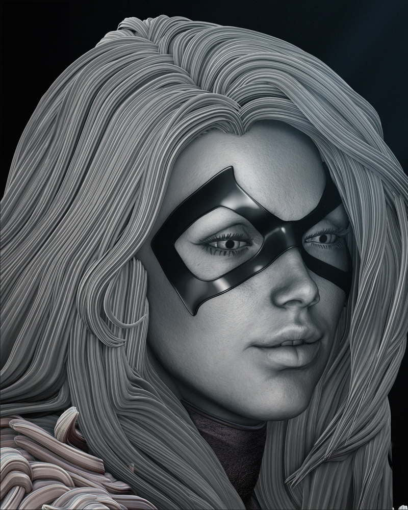 Black Cat - Bust Portrait