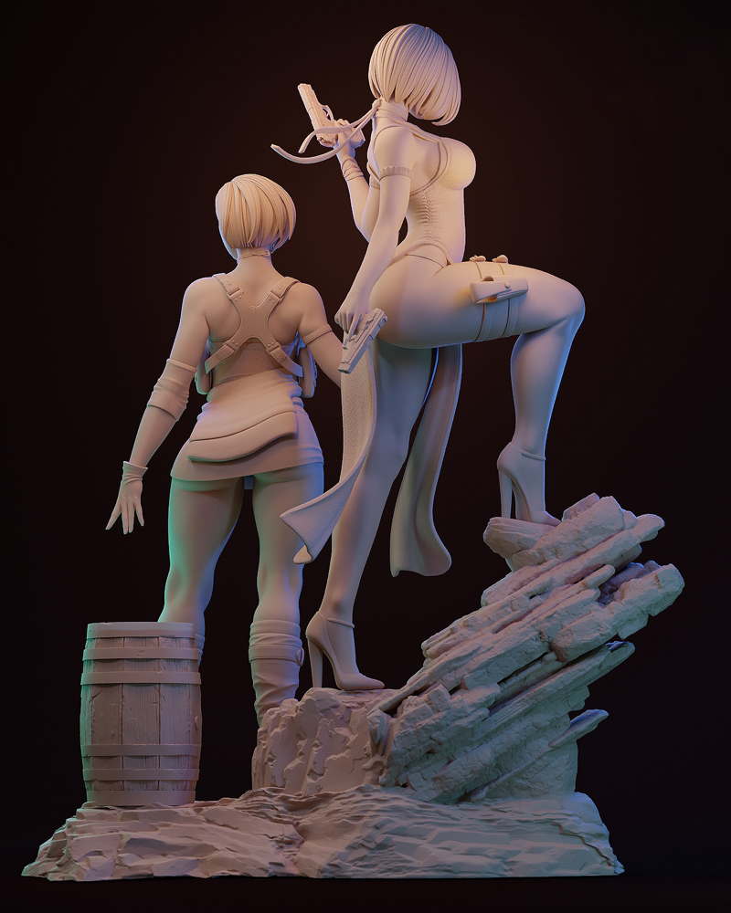 Ada Wong & Jill Valentine – Diorama