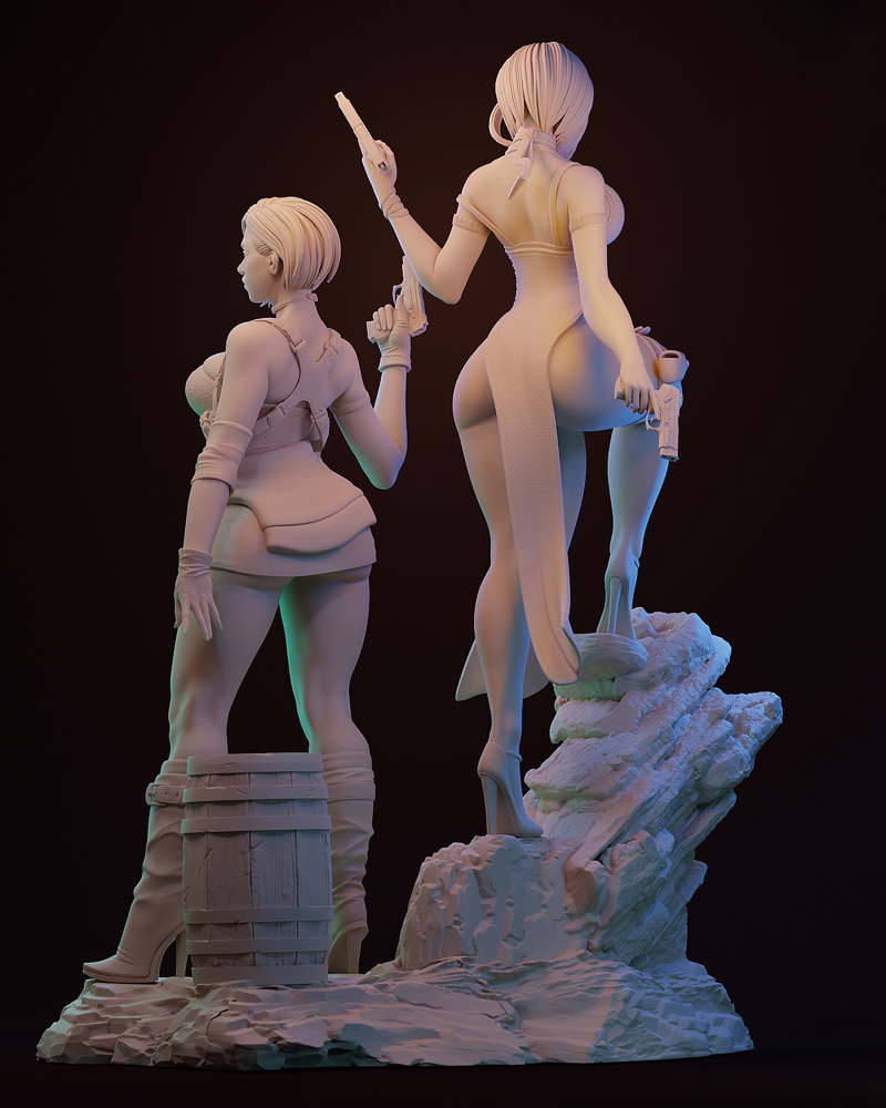 Ada Wong & Jill Valentine – Diorama