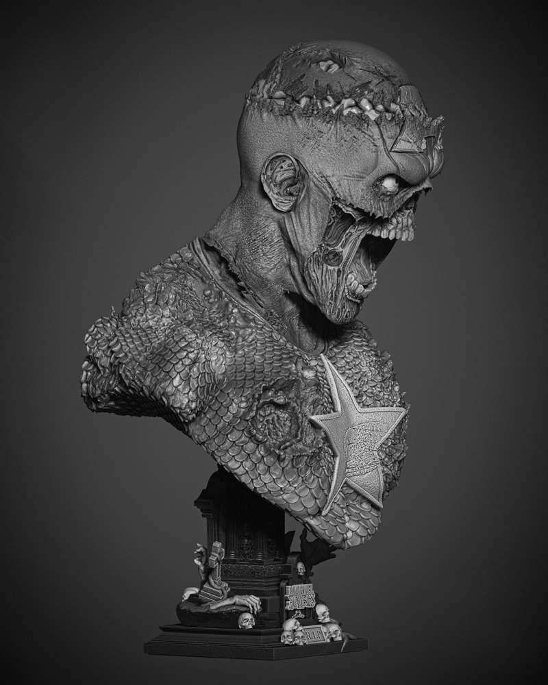 Captain America Zombie - Portrait Bust