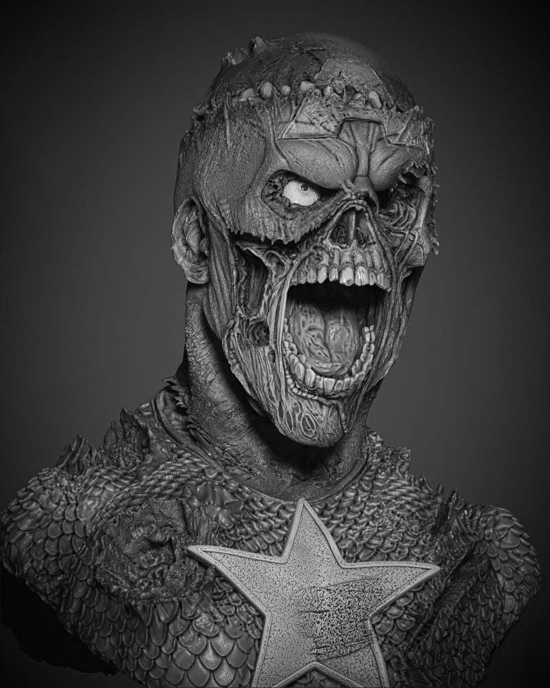 Captain America Zombie - Portrait Bust