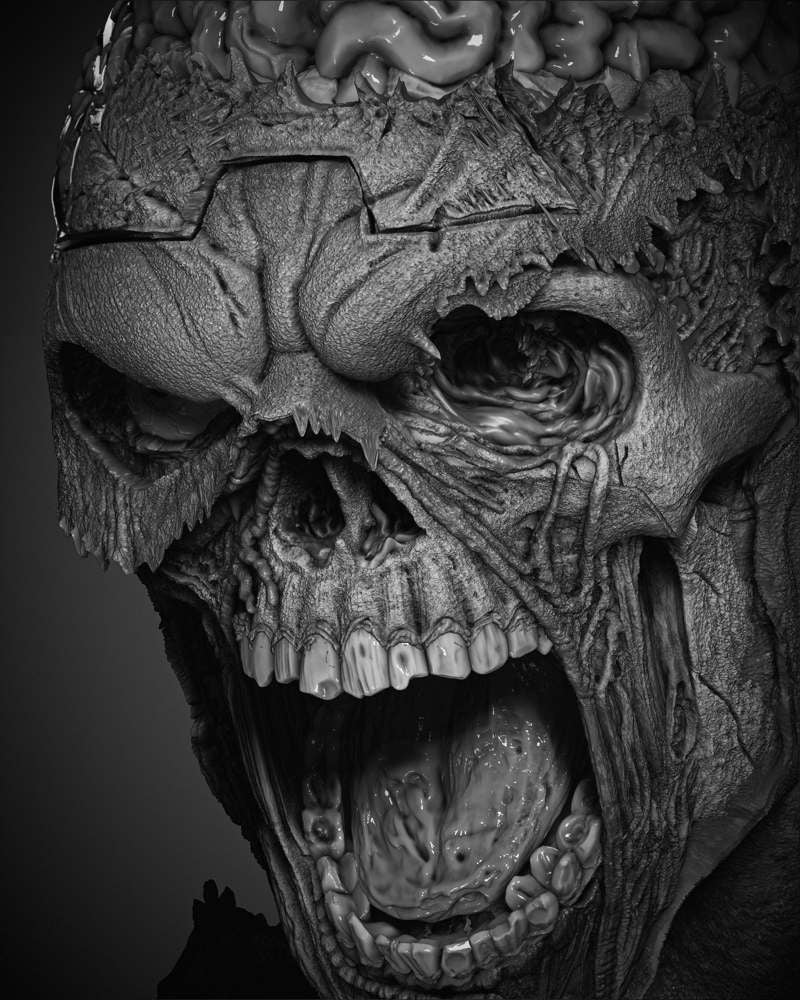 Captain America Zombie - Portrait Bust