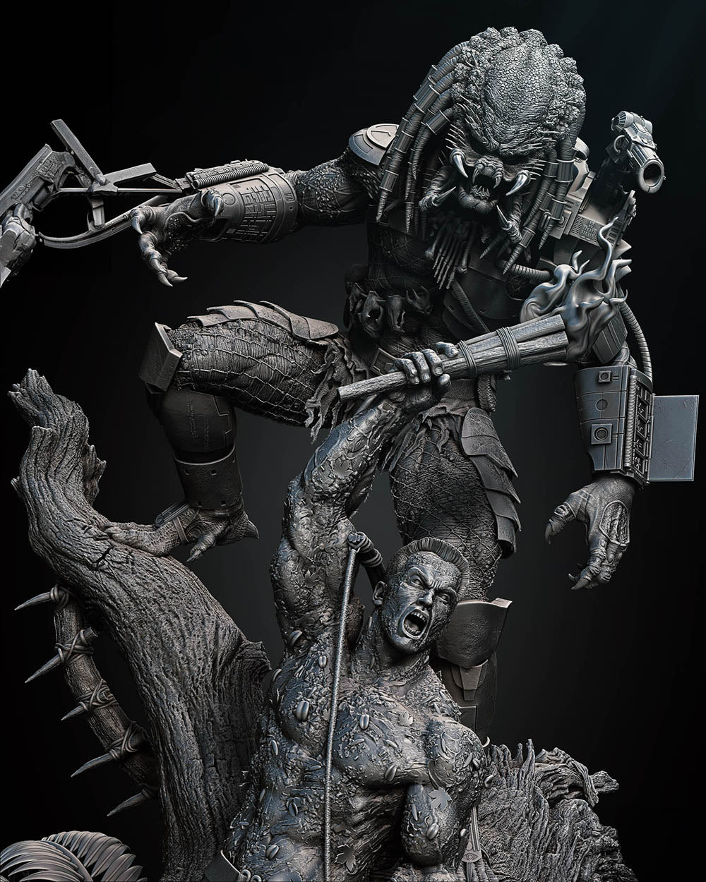 Predator and Dutch (Lifting the torch) - Diorama