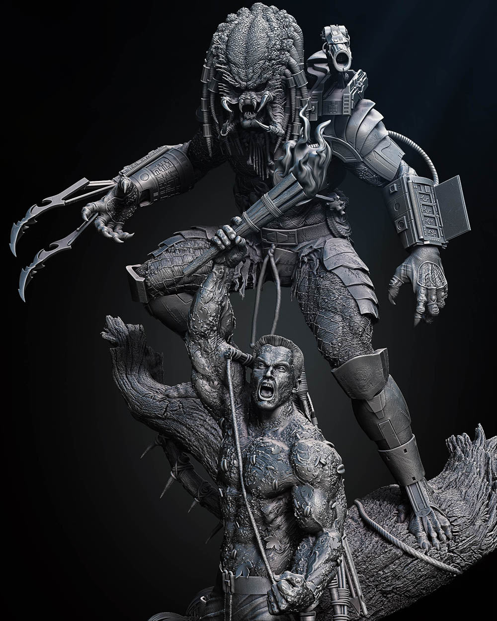 Predator and Dutch (Lifting the torch) - Diorama