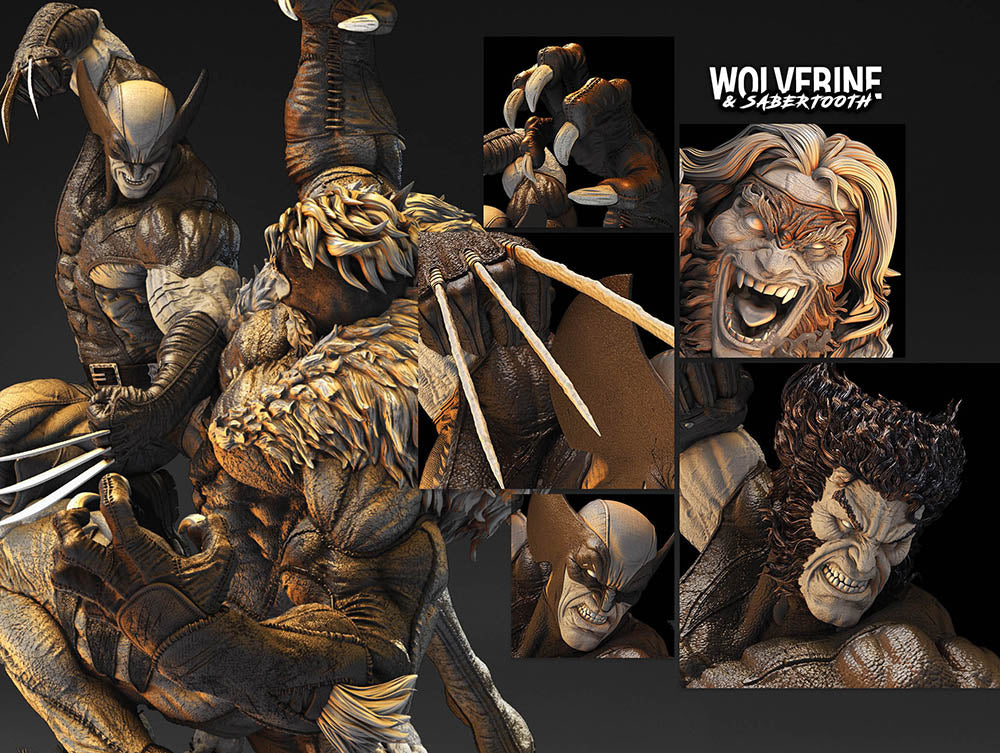 Wolverine & Sabertooth - Diorama