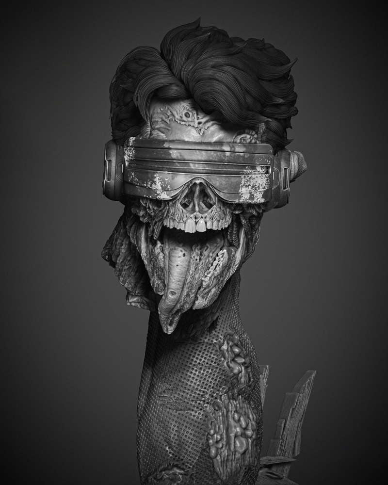 Cyclops Zombie - Portrait Bust