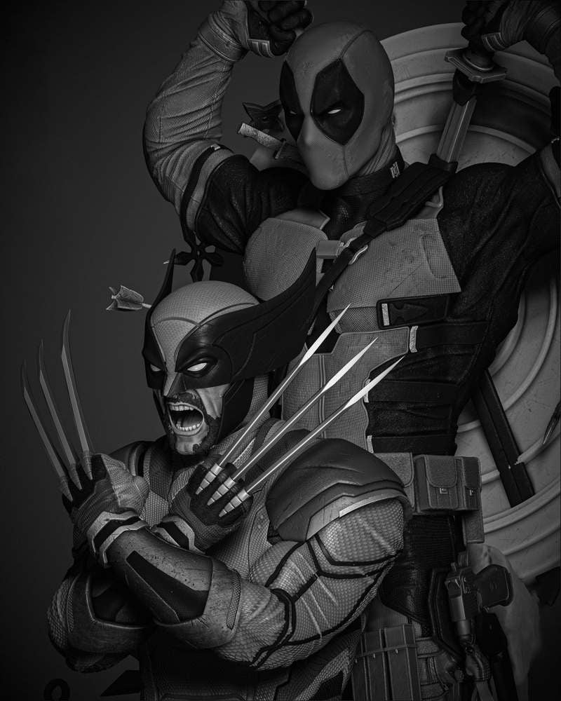 Deadpool and Wolverine - Bust Diorama