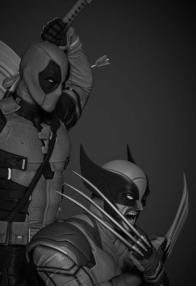 Deadpool and Wolverine - Bust Diorama