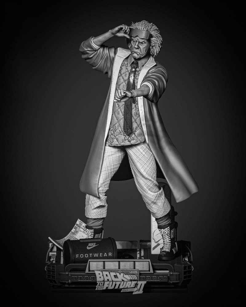 Back to the Future - Dr. Emmett Brown - Sculpture