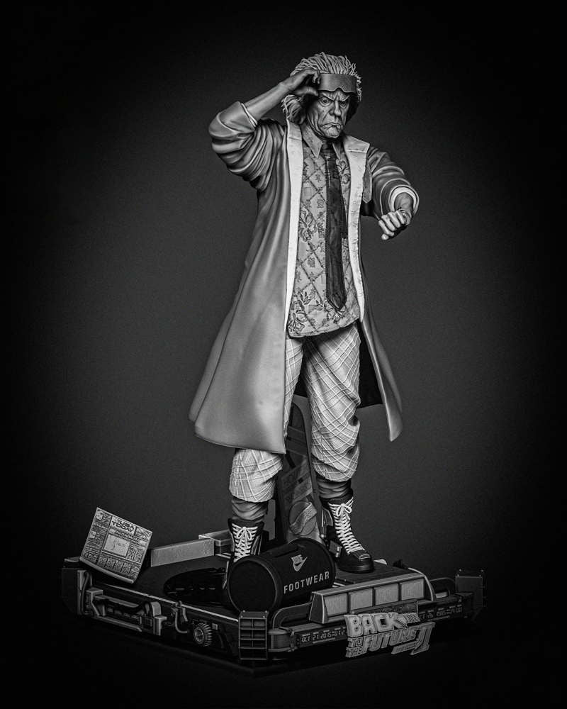 Back to the Future - Dr. Emmett Brown - Sculpture