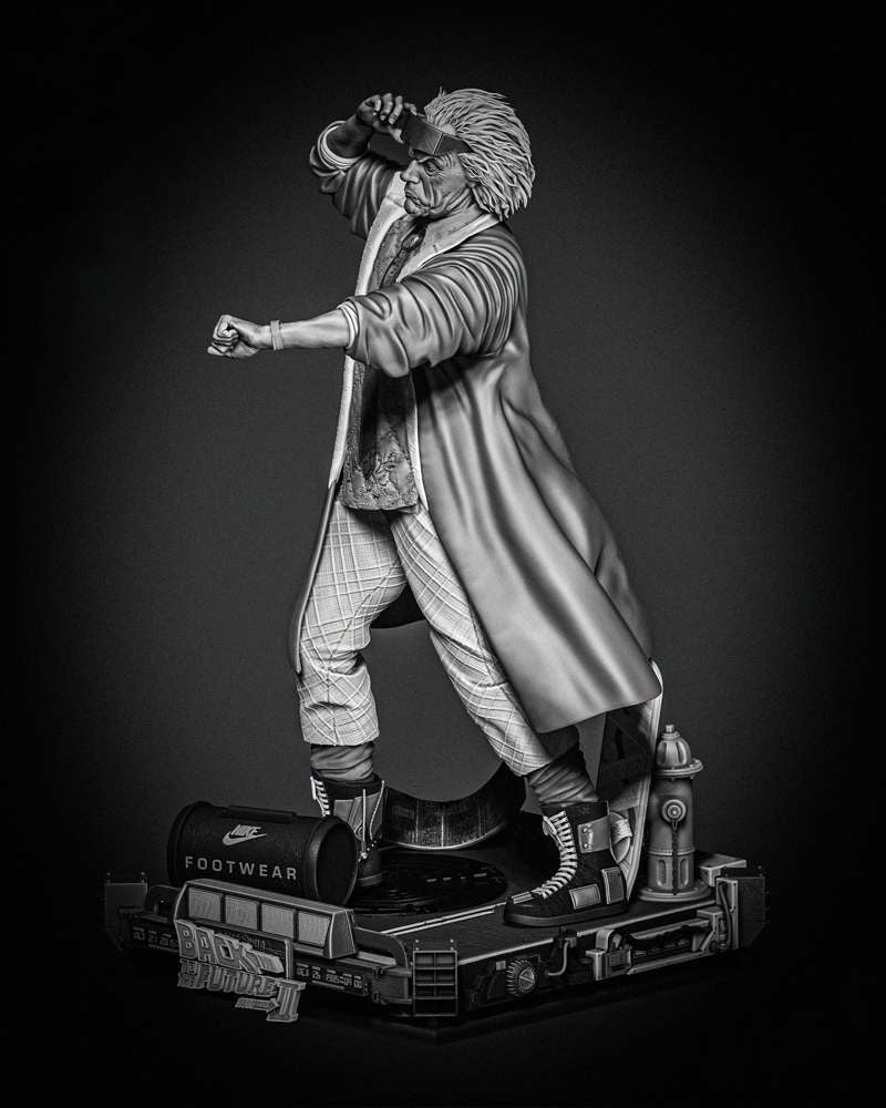 Back to the Future - Dr. Emmett Brown - Sculpture