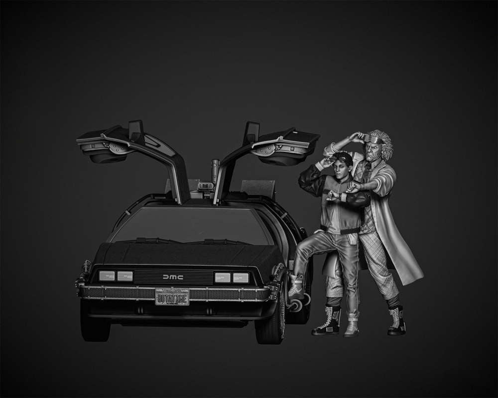 Back to the Future - Diorama Delorean