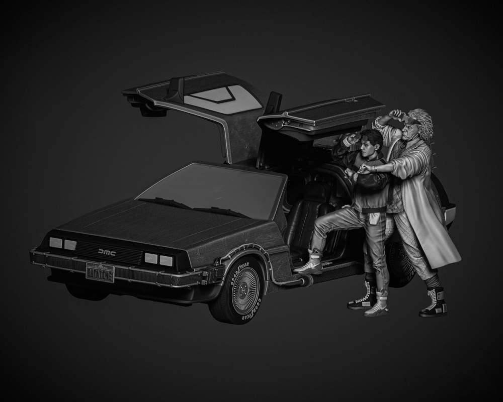 Back to the Future - Diorama Delorean