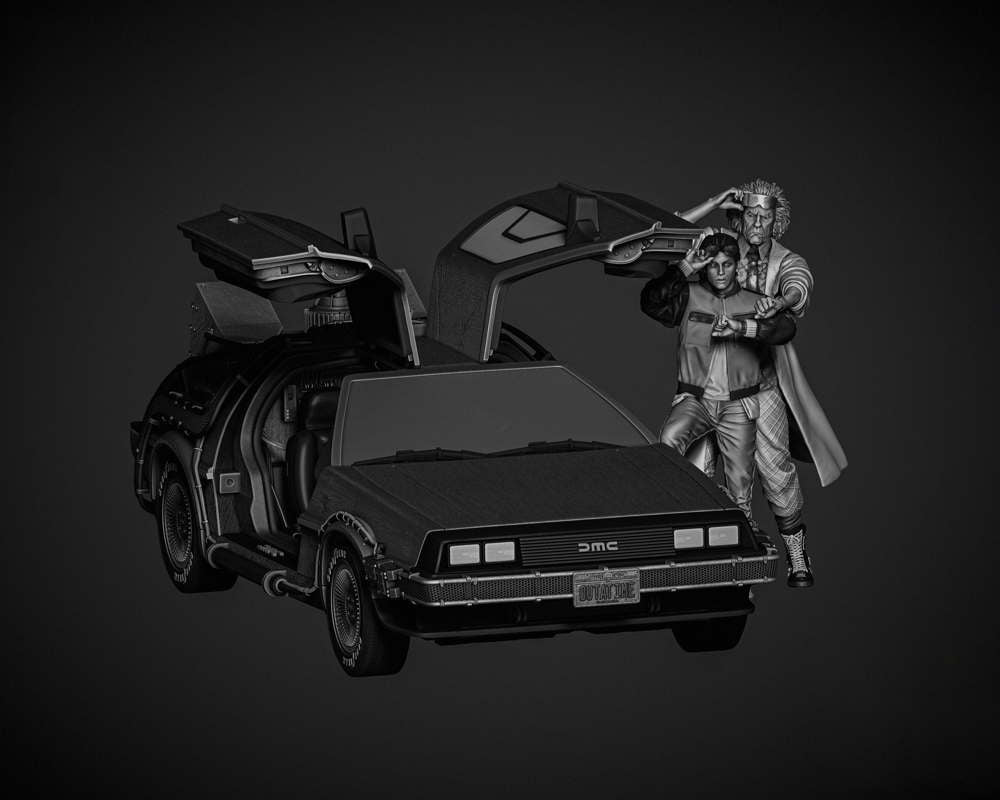 Back to the Future - Diorama Delorean