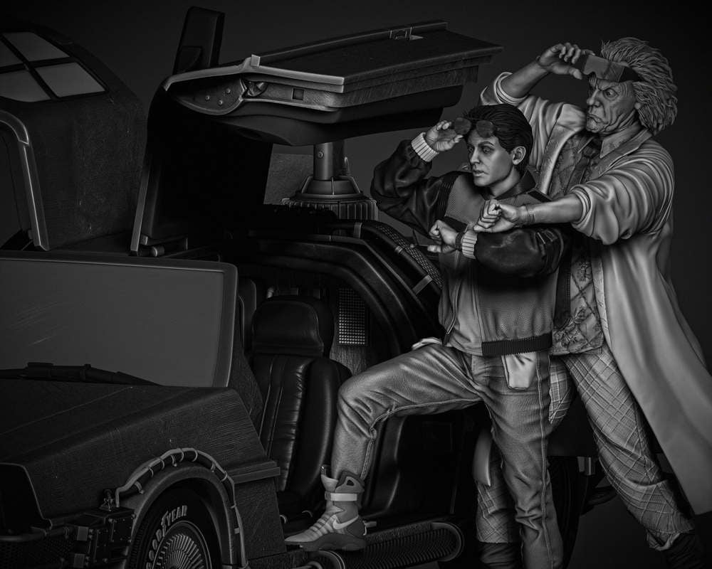 Back to the Future - Diorama Delorean