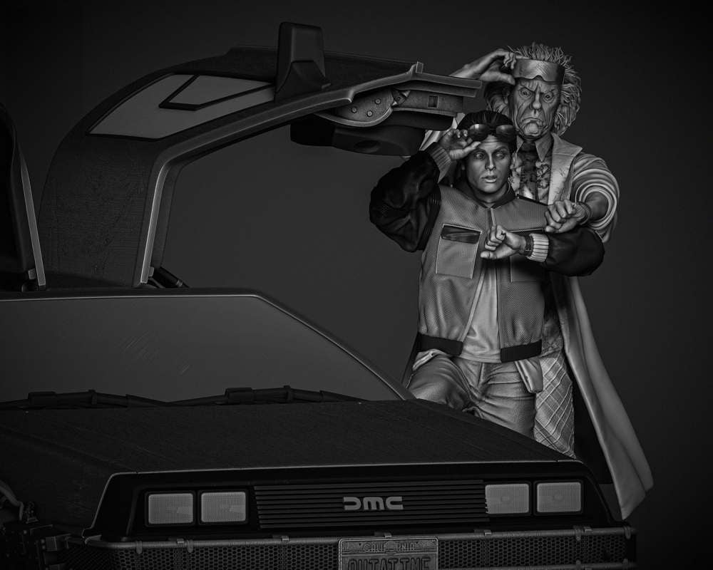 Back to the Future - Diorama Delorean