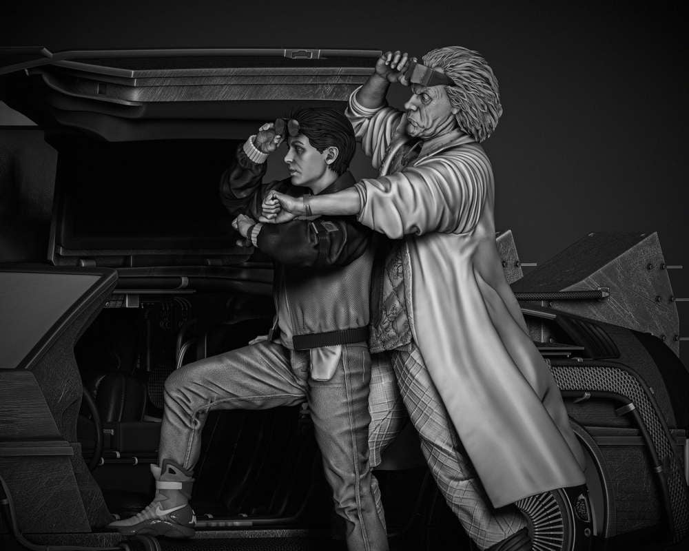 Back to the Future - Diorama Delorean