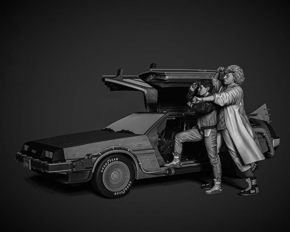 Back to the Future - Diorama Delorean