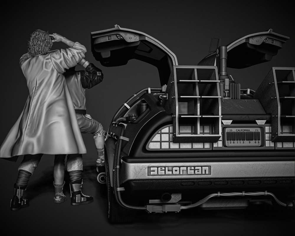 Back to the Future - Diorama Delorean