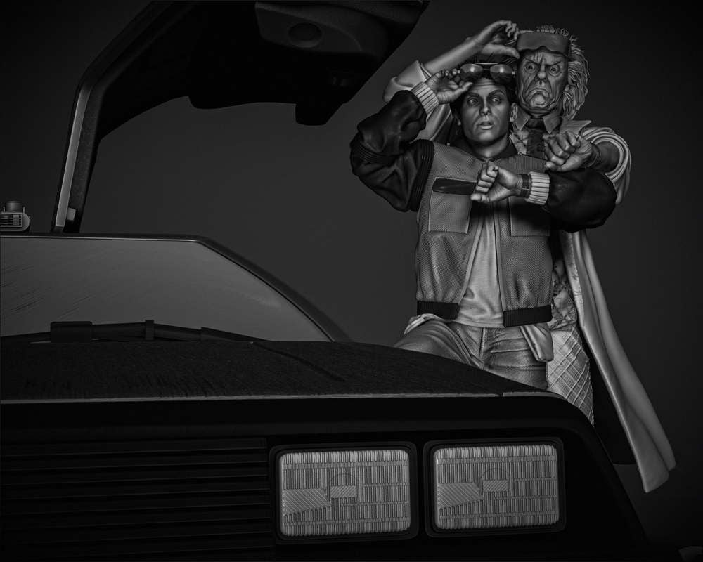 Back to the Future - Diorama Delorean