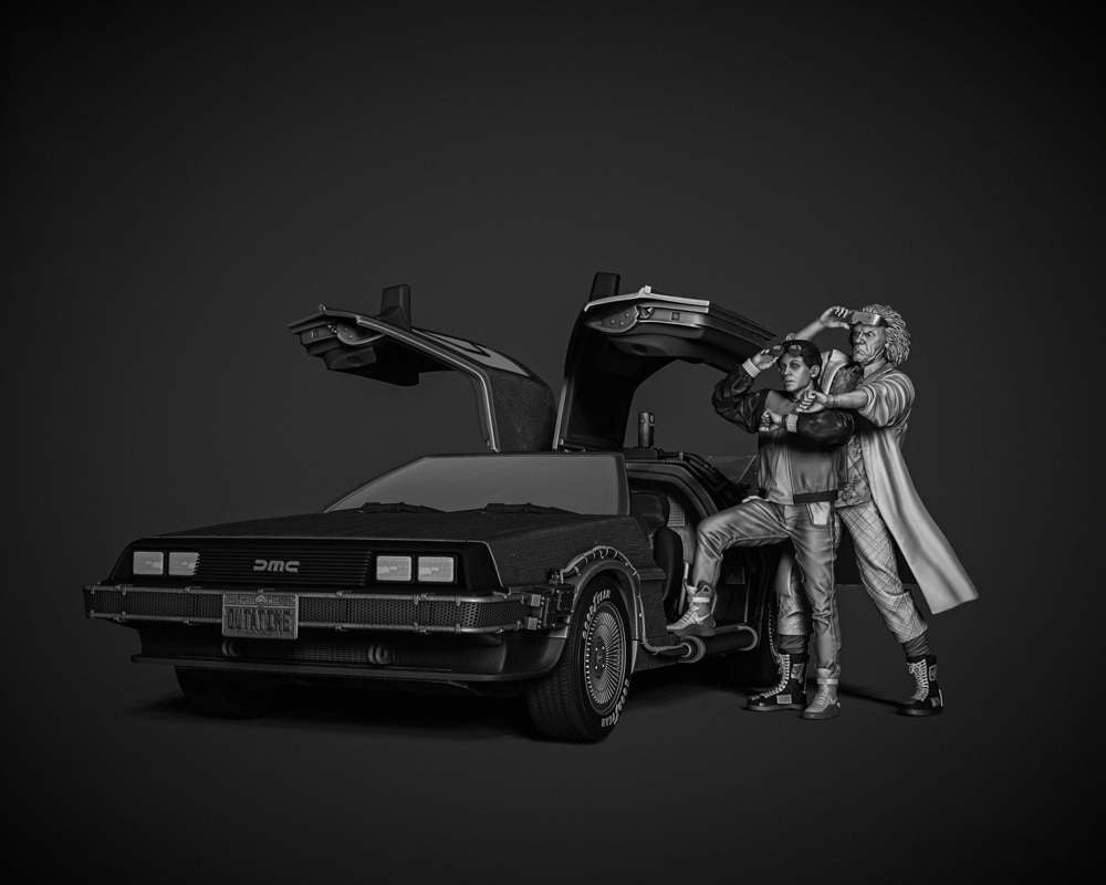 Back to the Future - Diorama Delorean