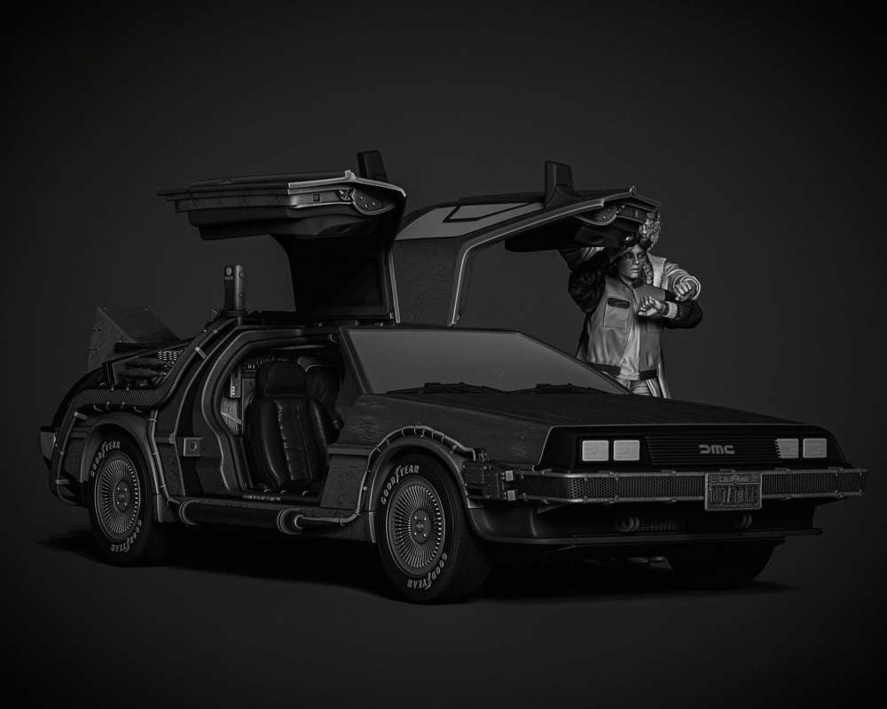 Back to the Future - Diorama Delorean