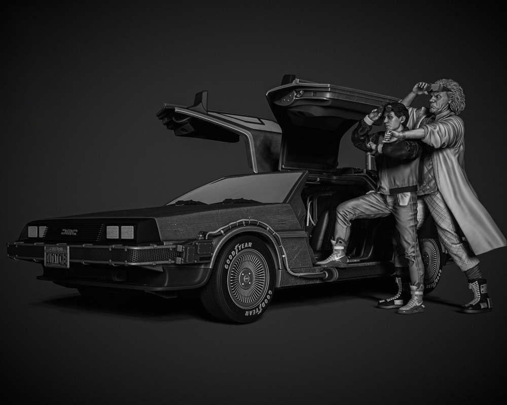 Back to the Future - Diorama Delorean