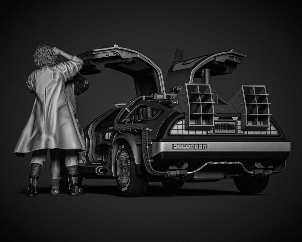 Back to the Future - Diorama Delorean