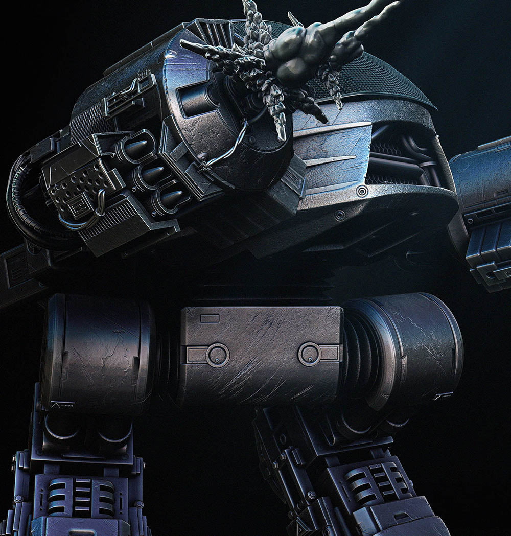 Robocop and ED 209 - Sculpture