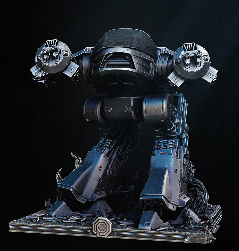 Robocop and ED 209 - Sculpture