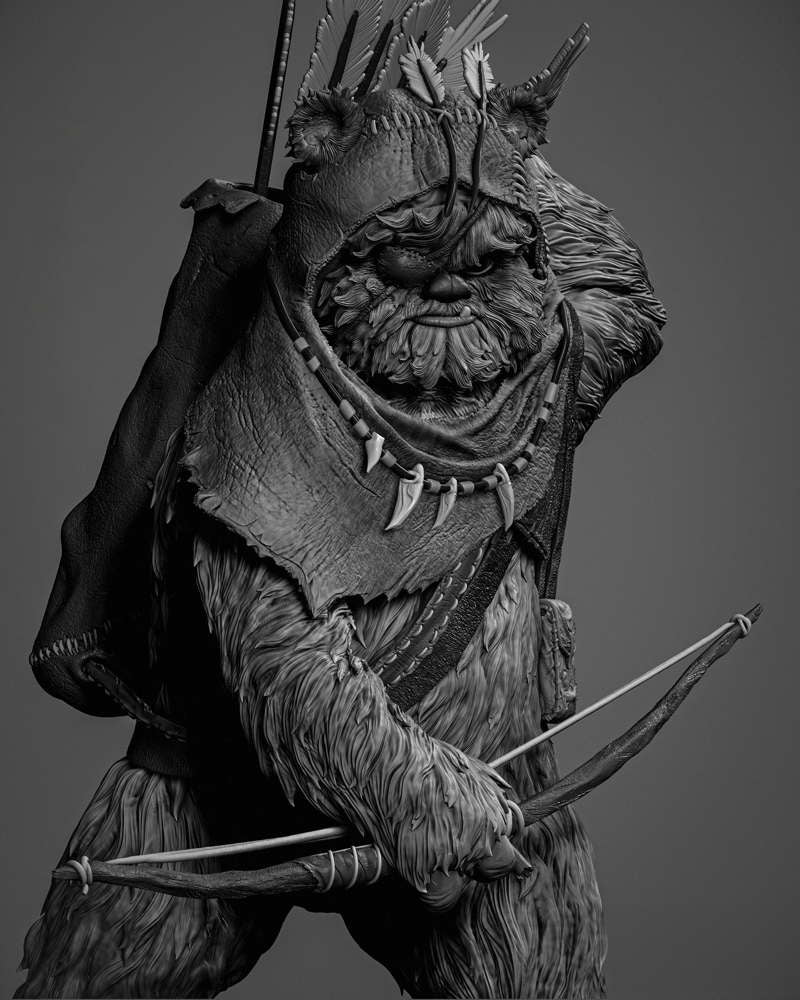 Ewok 3 - Sculpture