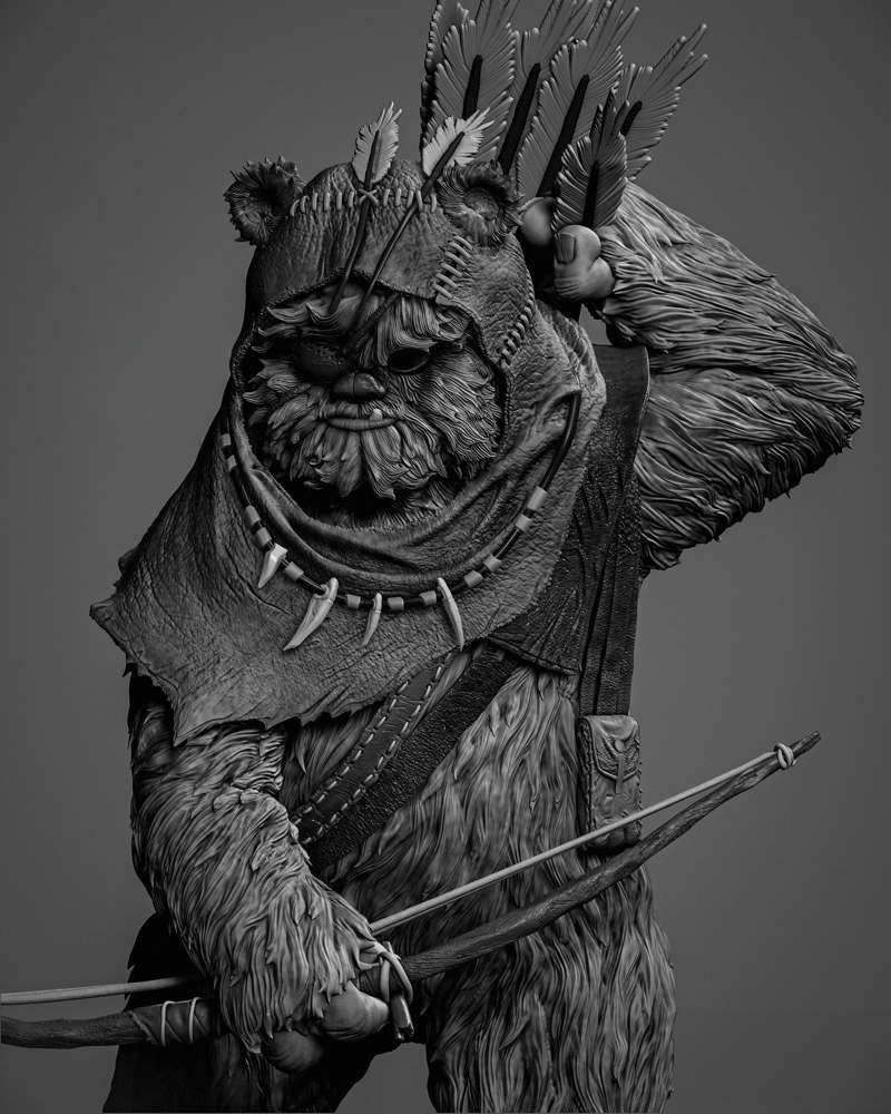 Ewok 3 - Sculpture