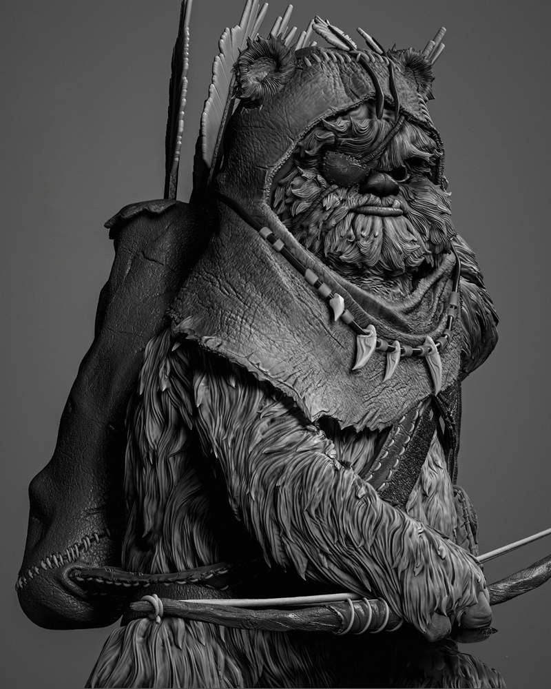 Ewok 3 - Sculpture