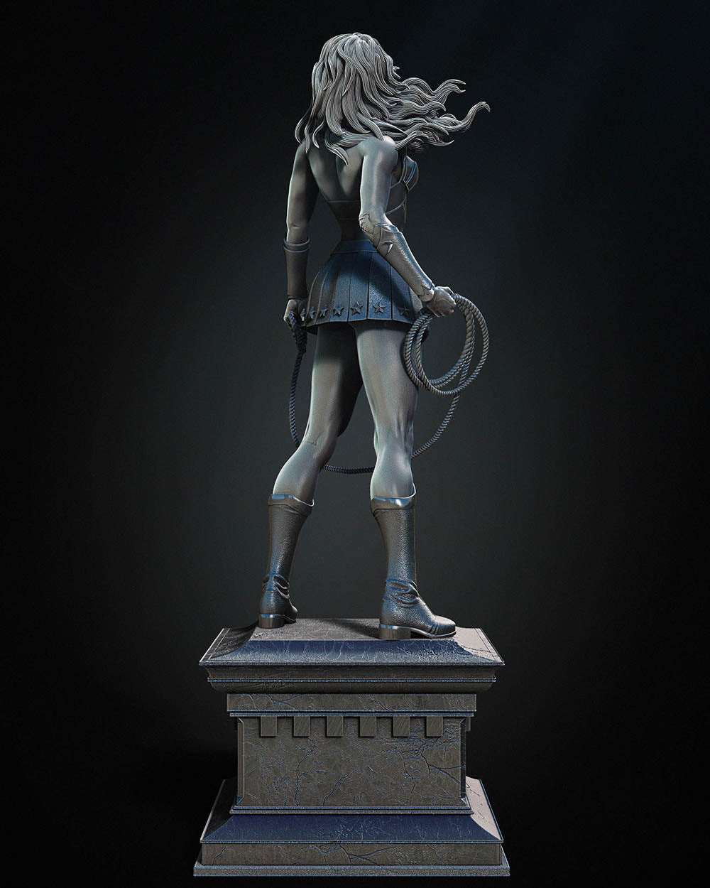 Red Son Wonder Woman - Sculpture