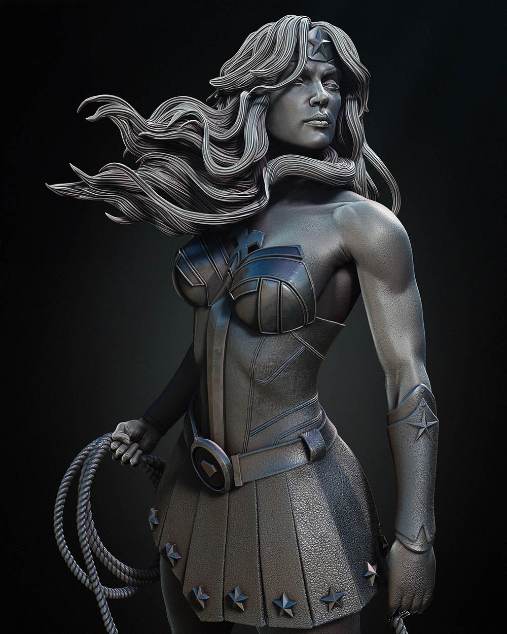 Red Son Wonder Woman - Sculpture