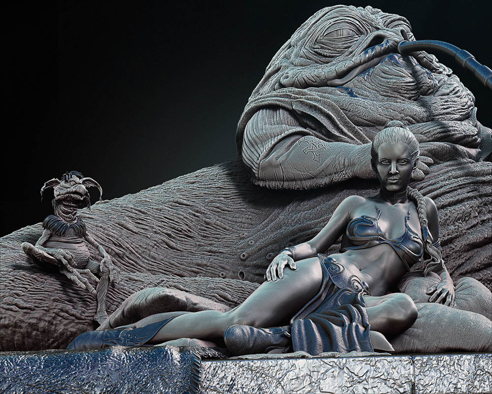 Leia and Jabba - Diorama