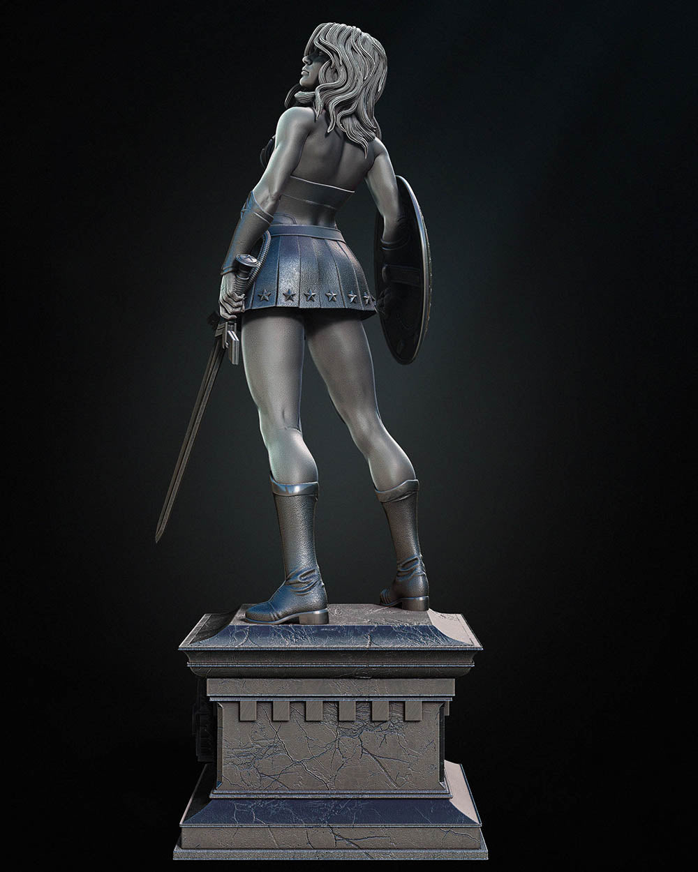 Red Son Wonder Woman - Sculpture