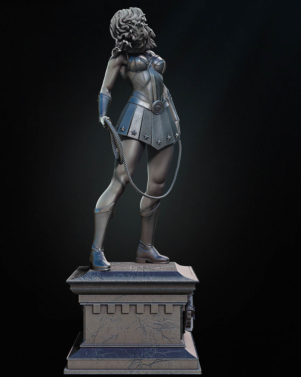 Red Son Wonder Woman - Sculpture