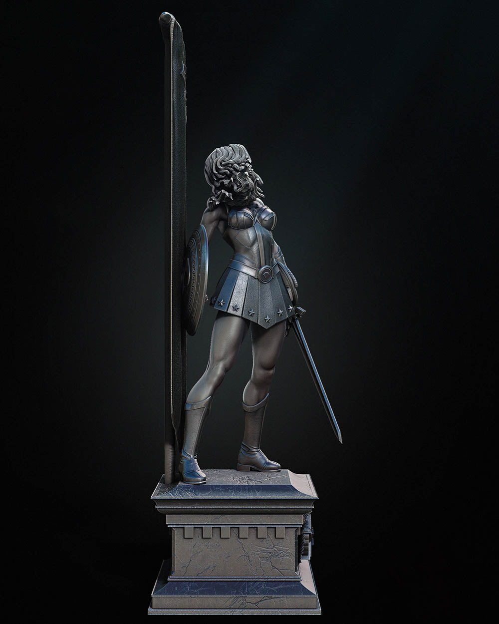 Red Son Wonder Woman - Sculpture