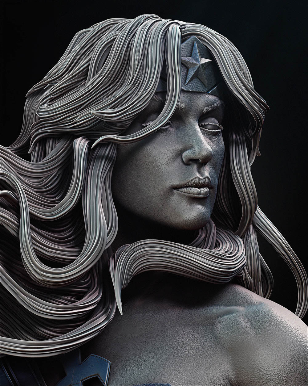 Red Son Wonder Woman - Sculpture