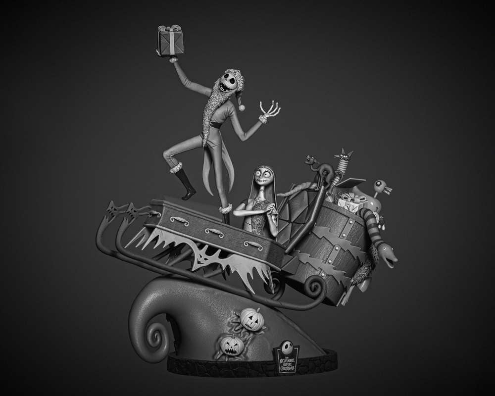 Jack and Sally - Nightmare Before Christmas - Diorama