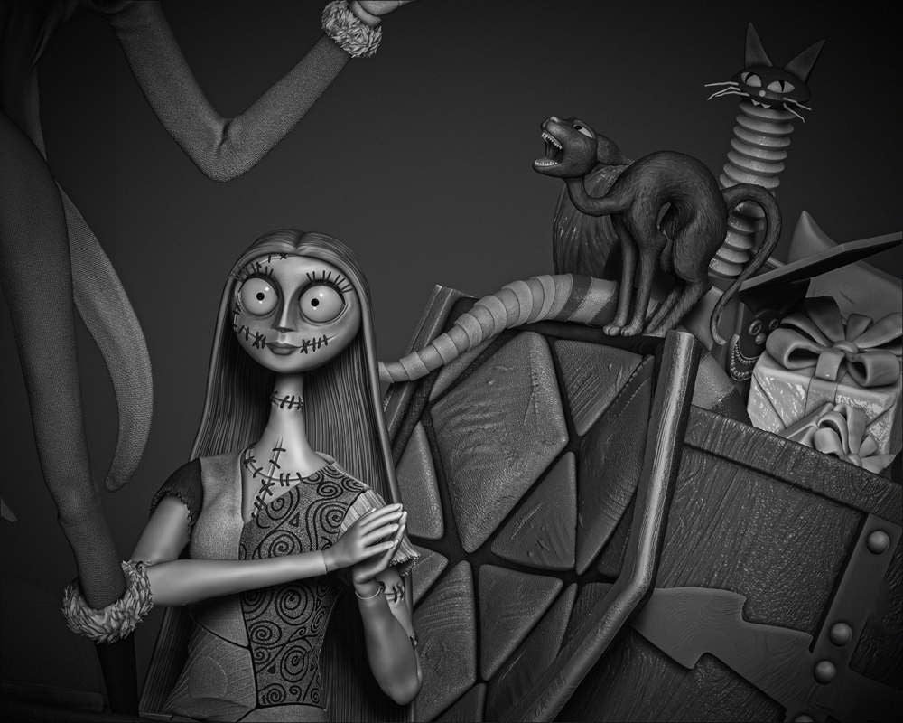 Jack and Sally - Nightmare Before Christmas - Diorama