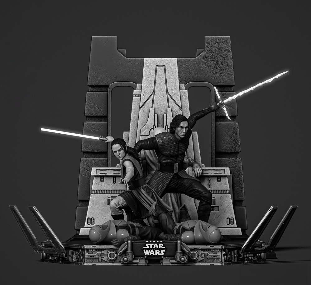 Kylo Ren and Rey - Diorama