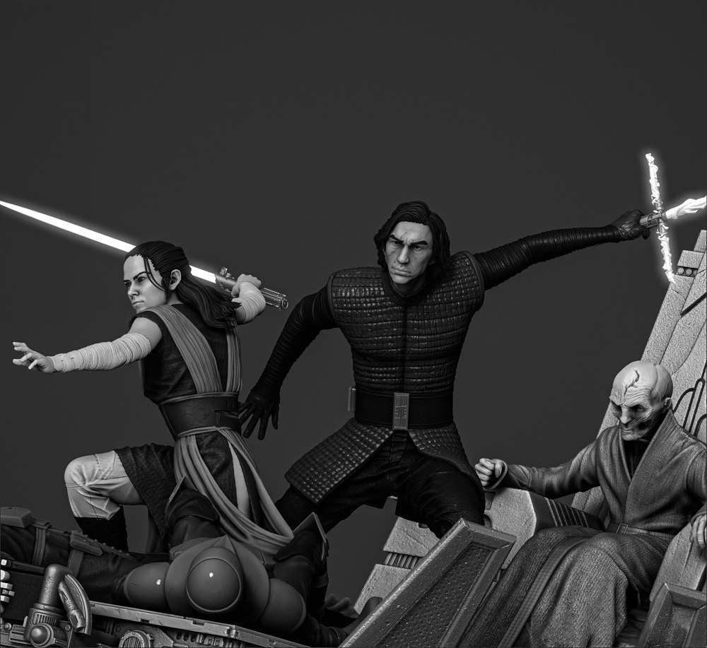 Kylo Ren and Rey - Diorama