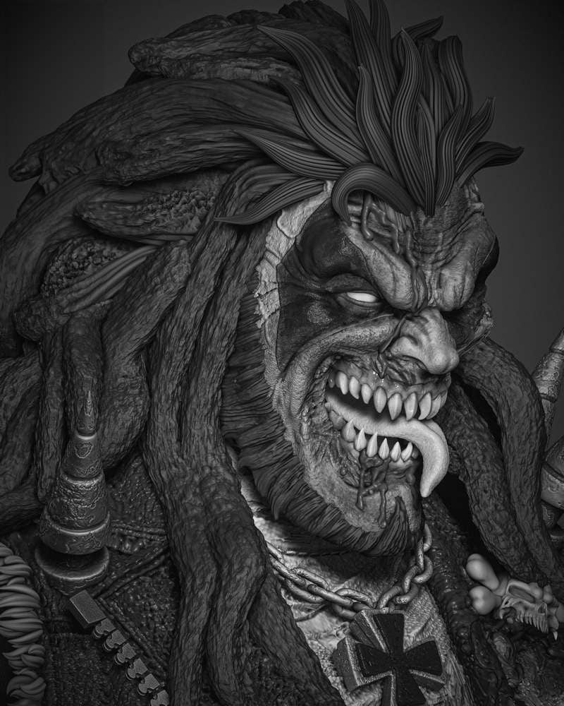 Lobo Zombie - Bust Portrait