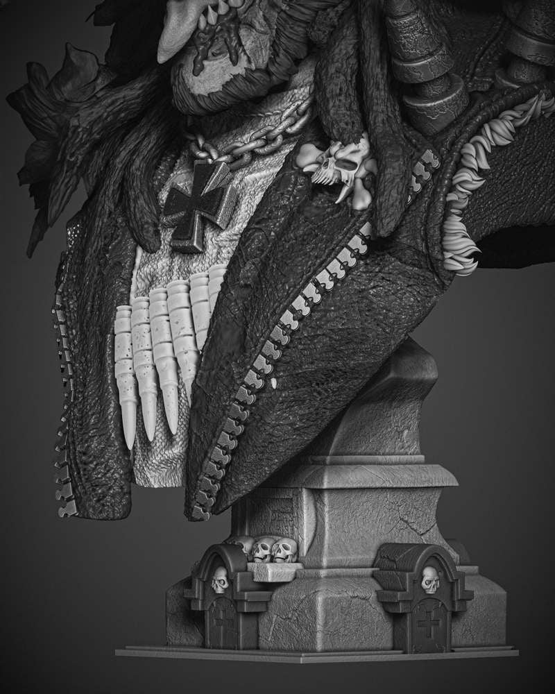 Lobo Zombie - Bust Portrait