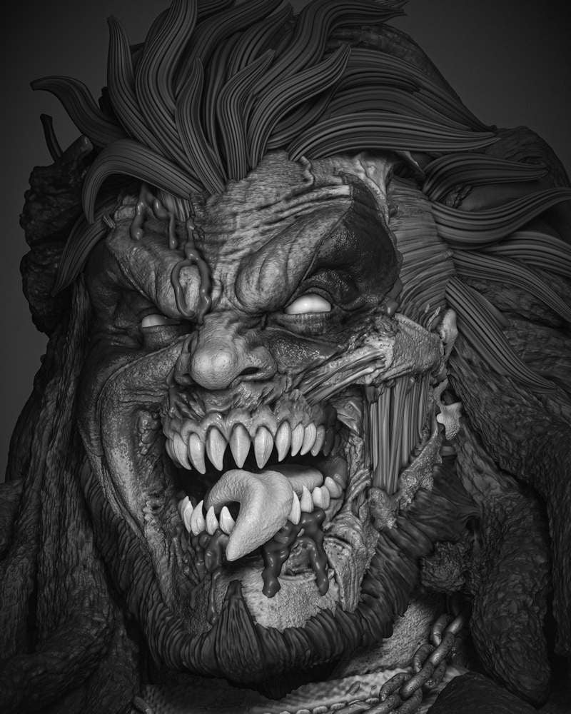 Lobo Zombie - Bust Portrait