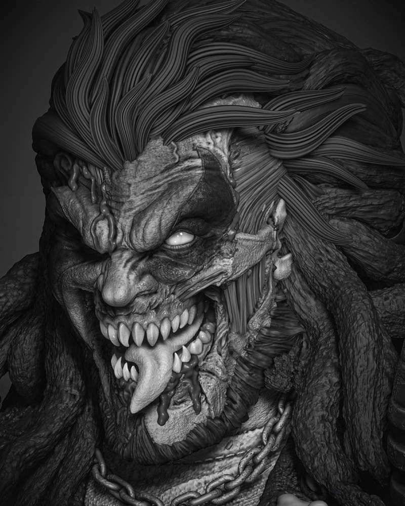 Lobo Zombie - Bust Portrait